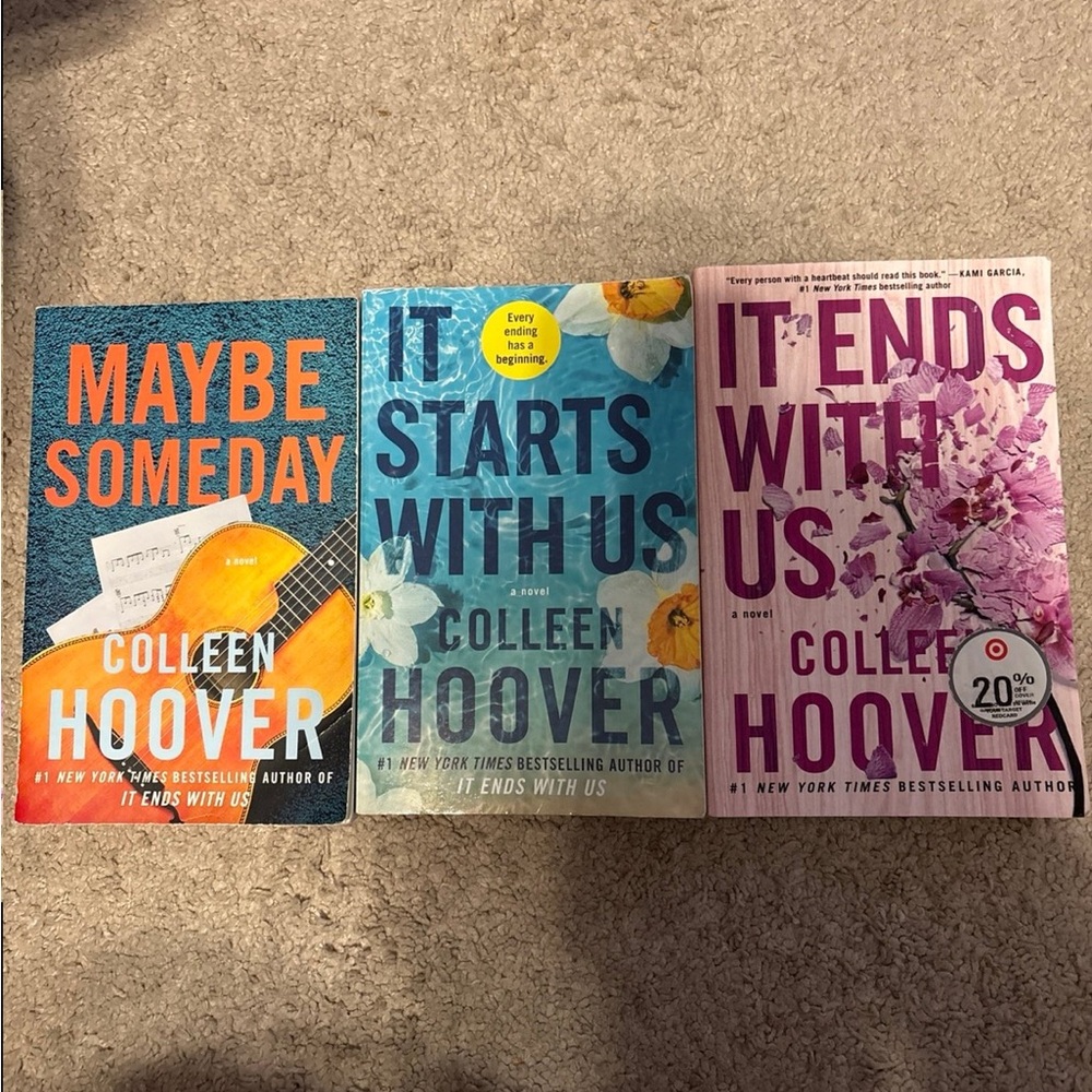 Colleen Hoover Book Set - Maybe Someday, It Starts With Us, It Ends With Us